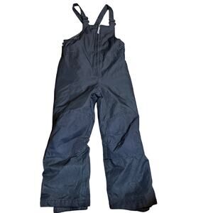 Lands End Kids Insulated Snow Bibs, Black, Size 7